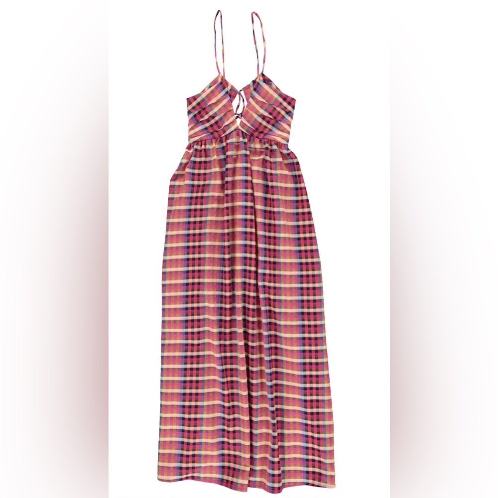 NWOT Sisters Department Long Dress Multicolor Checkered XS